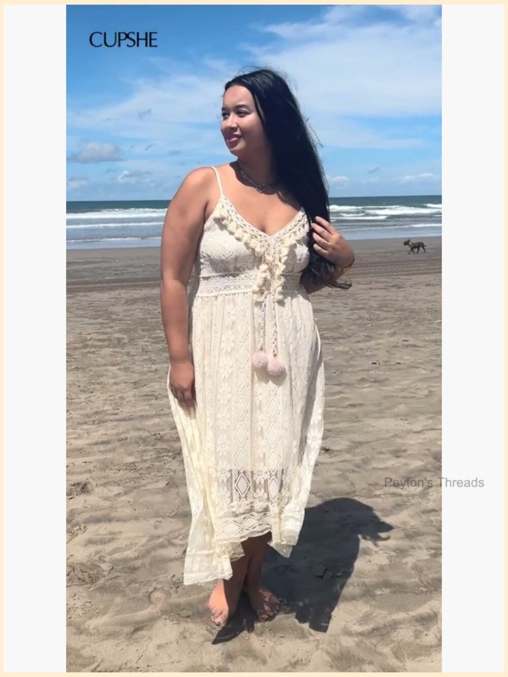 Sleeveless Lace V-Neck Maxi Sundress with Tassel - Picture 5 of 7